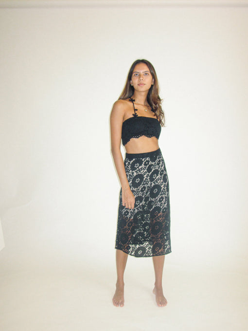 luau skirt in black